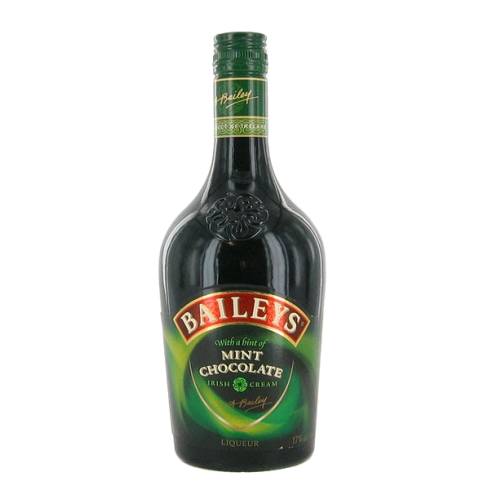 Baileys chocolate and mint flavoured liqueur.