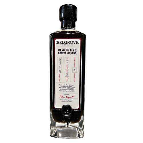 Belgrove Coffee Liqueur is distilled base for this delicious coffee and black rye with strong chocolate and nutty notes stemming from the grappa with a slight bitterness added by the coffee.