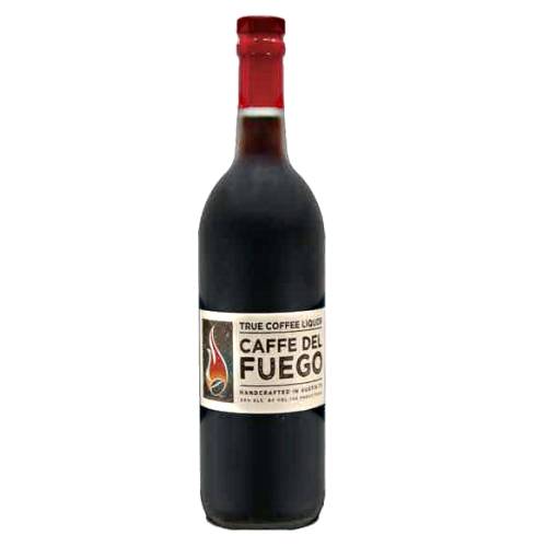 Caffe Del Fuego coffee liqueur hint of Madagascar vanilla touch of sweetness rising from dark pure cane sugar and finishing with the smooth heat of a well distilled corn spirit.