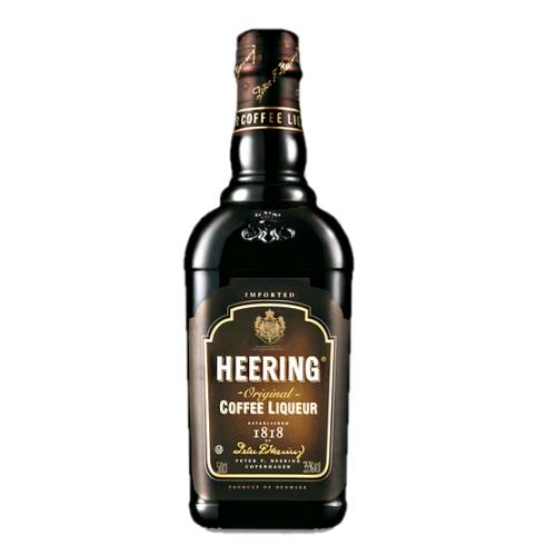 Heering coffee liqueur is made with caribbean rum cocoa and coffee.