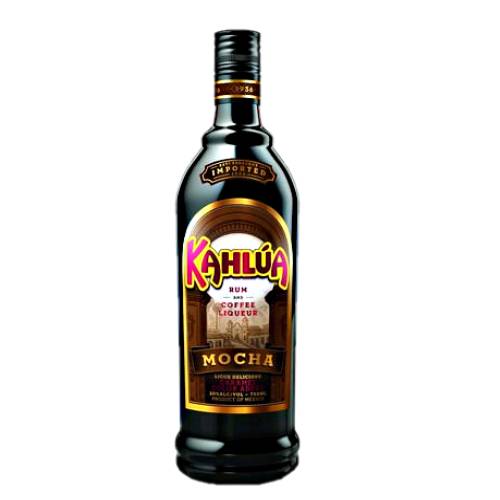 Kahlua mocha coffee liqueur made with a rich blend of arabica coffee natural vanilla real dark chocolate and sugarcane spirit.