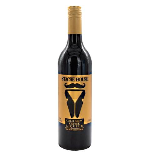 Stache House coffee liqueur is made using real cold brew coffee and cane sugar and roasted in the distilled on the Mornington Peninsula.