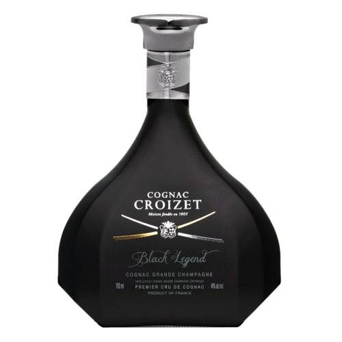 Cognac Croizet Black Legend - Croizet black legend cognac with beautiful complexity and rich aromas making it a legendary cognac with grapes solely grown in the Grande Champagne region and extended oak ageing.