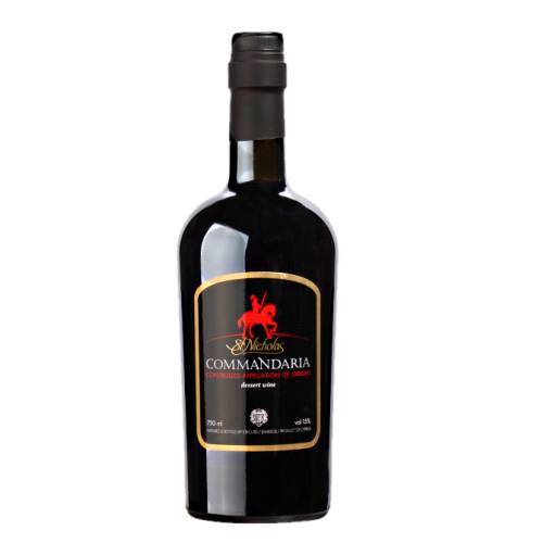 Commandaria St Nicholas - St Nicholas Commandaria is a fortified dessert wine not unlike port that is imported from the Commandaria region in Cyprus and made from the sun aged varieties of Xynisteri and Mavro the St Nicholas is a warm favourite.