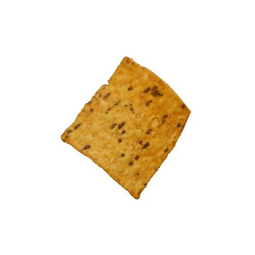 Corn chips is a cut dried tortilla made from cornmeal fried in oil or baked usually in the shape of a small noodle or scoop and are thick rigid and very crunchy.