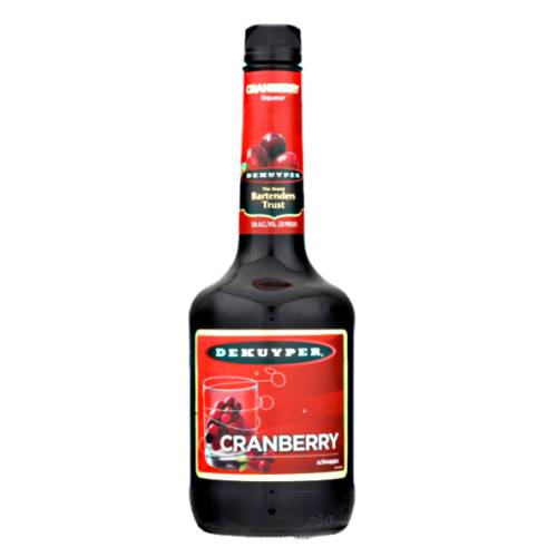 DeKuyper cranberry liqueur is tart this deep red liqueur is made with real cranberry juice and extract.