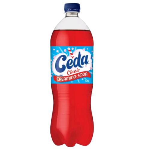 Creaming Soda Red Ceda - Red Ceda Creaming Soda is a soft drink with a bright red color and classic creaming soda flavour in a carbonated liquid.