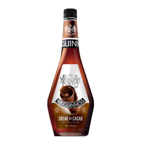 McGuinness brown creme de cacao sweet fudge brownie flavour.