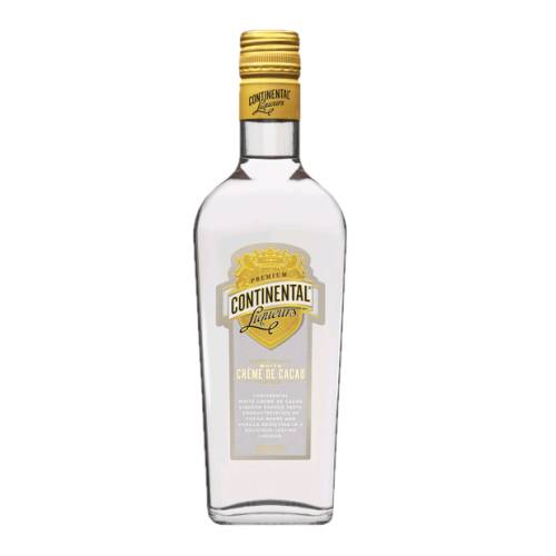 Creme de Cacao Continental - White creme de cacao is a sweet alcoholic chocolate liqueur bean flavoured liqueur.