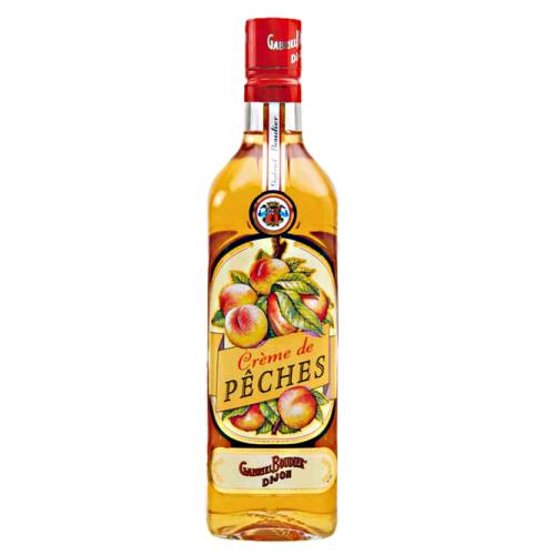 Gabriel Boudier Creme De Peches made by macerating a selection of different white peach varieties including vine peaches.