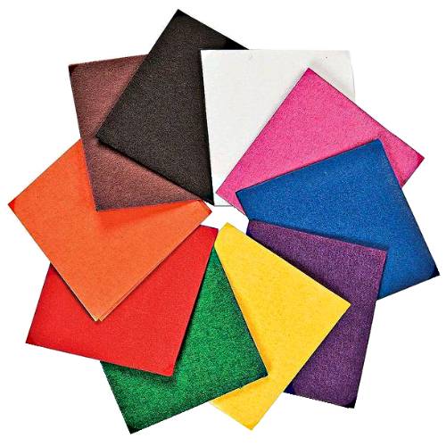 Crepe Paper is tissue paper that has been coated with sizing a glue like substance and can then be creased in a way similar to party streamers to create gathers giving it a crinkly texture like that of crepe.