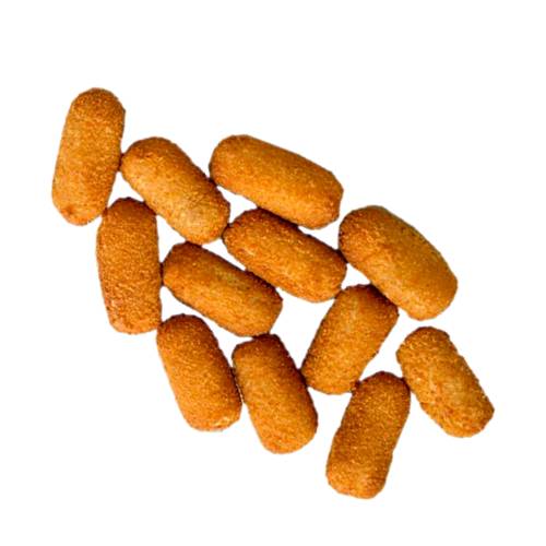 Smoked Salmon Croquette is a small breadcrumbed fried food roll containing smoked salmon and cooked until golden brown.