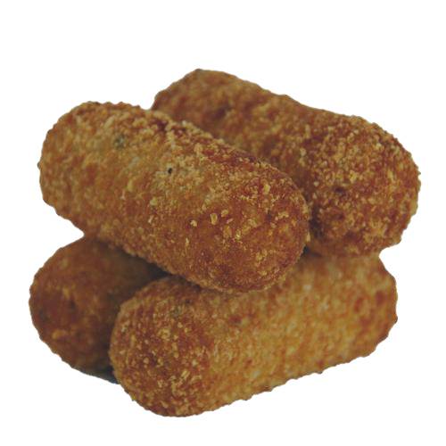 Tuna Croquette is made from tuma and herbs and spices into a crumbed and deep fried in oil.