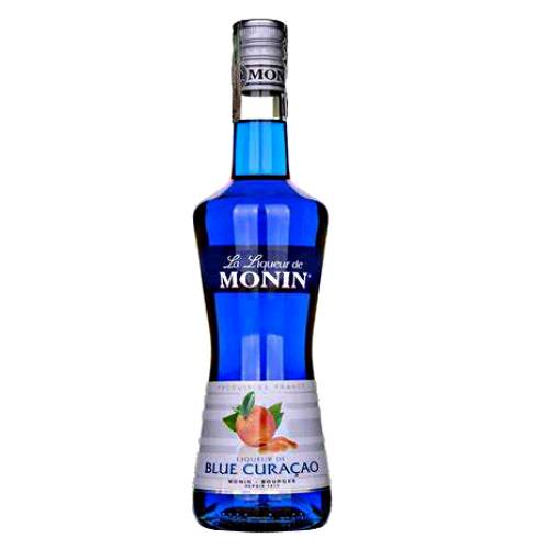 Curacao Blue Monin - Monin blue curacao with a bright blue color and full bitter orange peel taste.