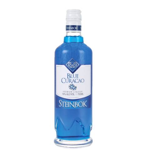 Curacao Blue Steinbok - Steinbok Blue Curacao has mastered the exotic flavours of the Laraha peal to infuse this perfect summers cocktail liqueur.