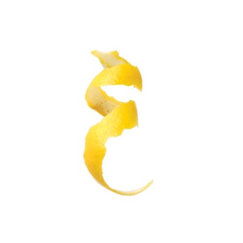 The peel or zest from Dangyuja with a light citrus yellow color.