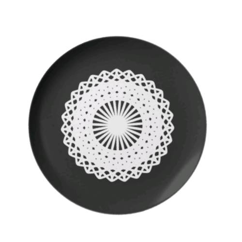 Doily Plate - Cocktail served on a plate with doily so other titbits can accompany the cocktail.