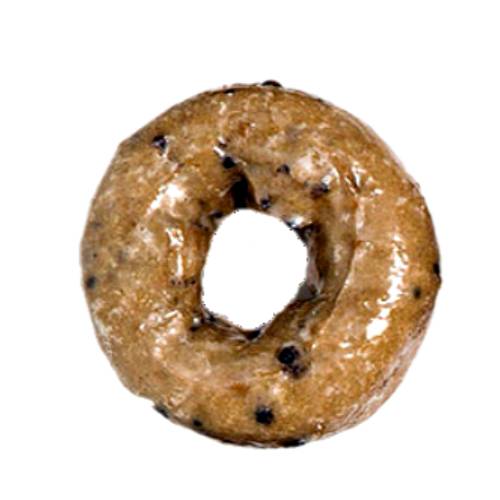 Blackcurrant doughnut made for a dough leavened with black currant and then deep fried cooked into a donut ring.
