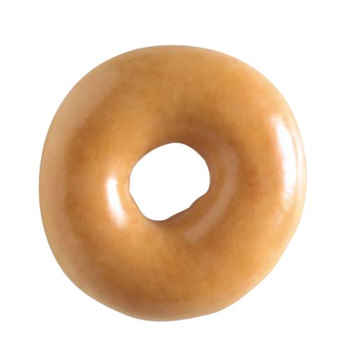 Caramel doughnut made from leavened fried dough and top coated with a rich caramel glaze.