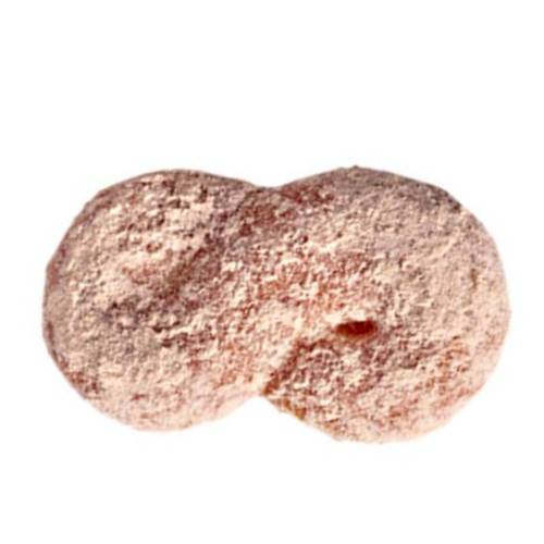 Cinnamon twist doughnut made with a leavened fried dough and made into a twist shape and coated with cinnamon sugar.