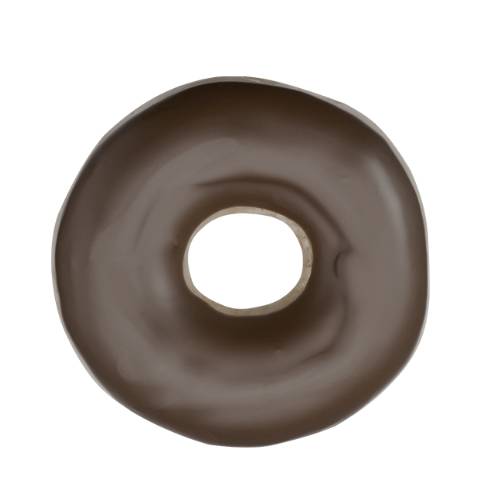 Coffee doughnut made with coffee flavour leavened fried dough coated with glossy coffee coating.