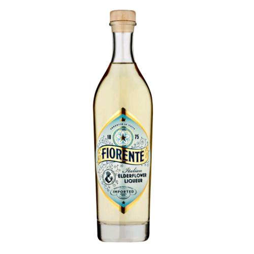 Elderflower Liqueur Fiorente - Fiorente elderflower liqueur is made of wild elderflowers and formula includes mint lemon and lime infusions to add a zesty finish and floral.
