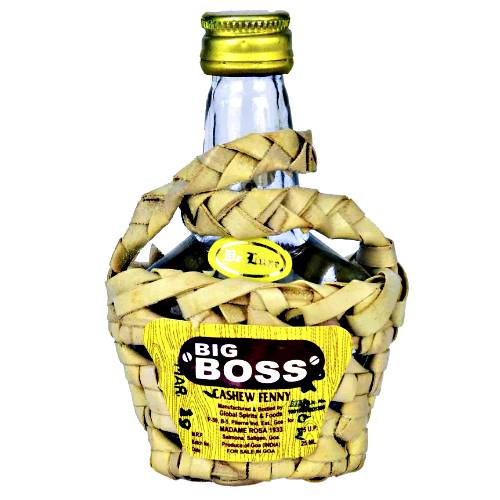 Feni Cashew Big Boss - Big Boss Cashew Feni is one of the popular brands of Feni in Goa. Feni is a type of alcohol produced in Goa and it can be made of either coconut or cashew.