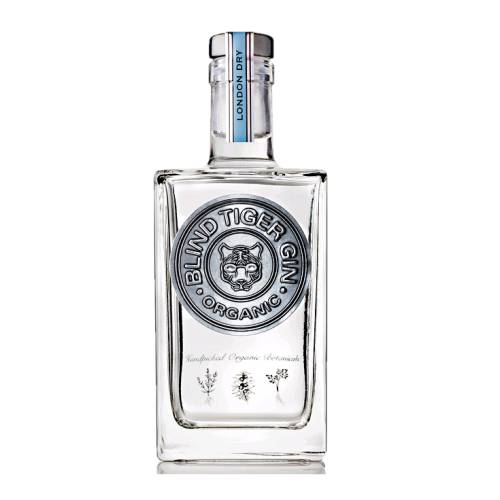 Blind Tiger Organic Gin is an exotic blend of juniper berries coriander root angelica root and summer savory and light and soft entry builds towards a juniper citrus coriander seed and pepper finish.
