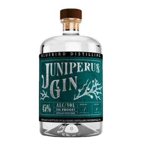 Bluebird gin is distilled first from rye. It is then redistilled and vapor infused with botanicals and spices like juniper followed by an invigorating blend of cucumber and citric zest balanced by soft hints of exotic spices.