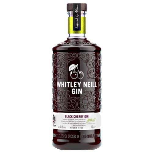 Whitley Neill Black Cherry Gin with a rich dark color and tasty cherry flavour.