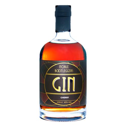 Noble Bootleggers cherry gin is a ruby red gin offers distinctive aromas of glace cherry and dark chocolate alongside hints of Turkish Delight.