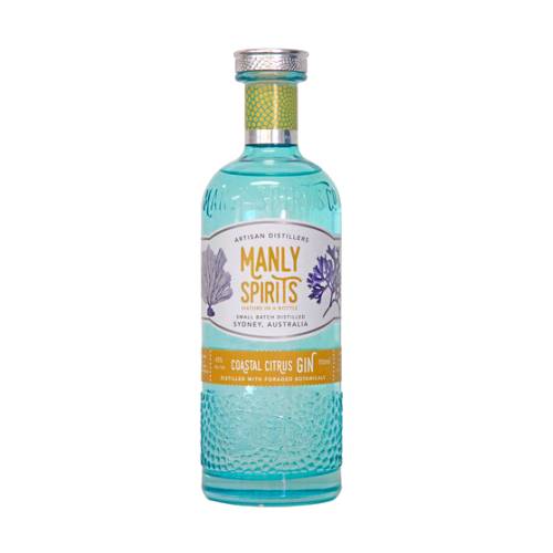 Coastal Citrus Gin made by Manly Spirits Distillery with lemon aspen sea parsley lemon myrtle fresh corriander and meyer lemon.