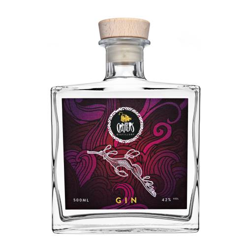 Critters Distillery Gin made from wheat malt and cane sugar and made in small batch and with flavor of 10 botanicals.
