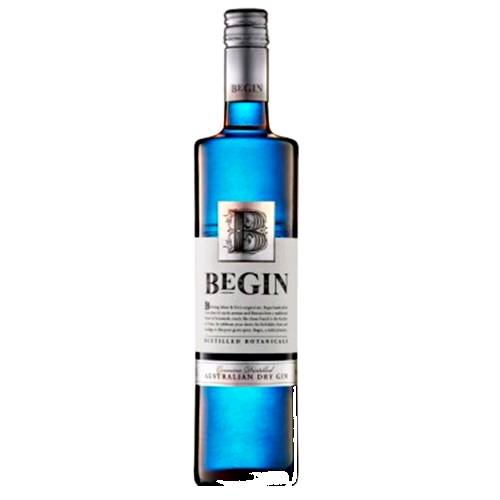 Gin Dry Begin - Begin ginis made from grain spirit with exotic aromas and flavours from traditional blends of botanicals and clear liquid with a blue hue with heavy juniper peppery undertone.