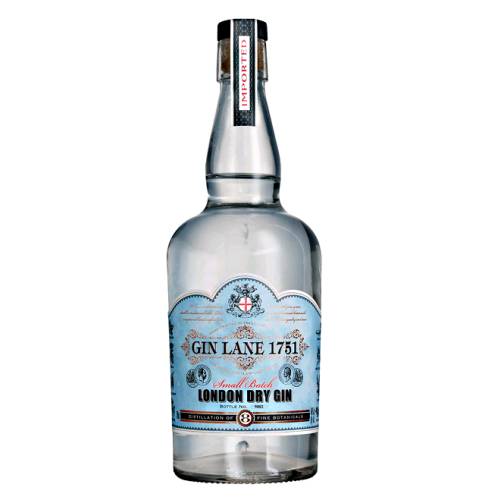 Gin Lane 1751 dry gin in taste and packaging and crafted in small batch gin distilled in the heart of London.