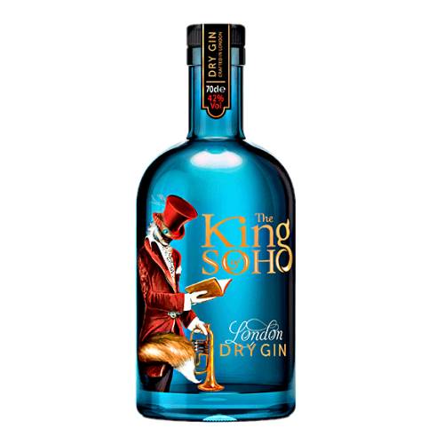 Gin Dry King Of Soho - King of Soho dry london gin is distilled in the heart of London using traditional methods and crafted with no less than 12 botanicals and with grapefruit sweet orange peel juniper and cassia.