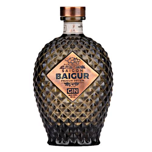 Gin Dry Saigon Baigur - Saigon Baigur dry gin with fresh buddhas hand citrus and vapour infused lotus flower.