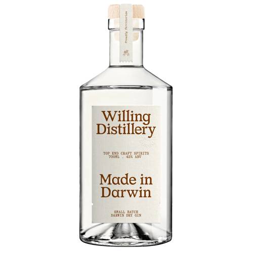 Willing Dry Gin with nine botanicals this dry style gin touches different parts of the palate and has a long finish.