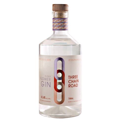 Gin Elderflower Three Chain Road - Three Chain Road elderflower gin is a distinctly floral old tom style gin created by infusing lavender rose petals and elderflower.