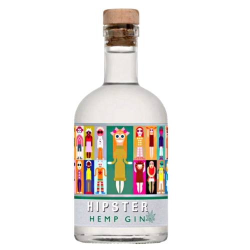 Gin Hemp Hipster - Hipster Hemp Gin is infused with hemp seeds and other botanicals to create a balanced with herbaceous hemp flavours.