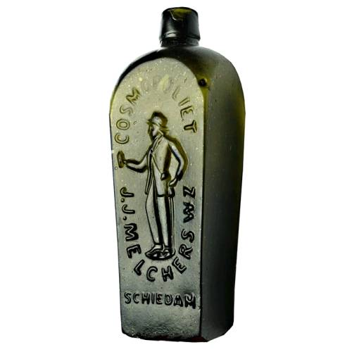 Gin Melchers - Melchers Gin cosmopoliet is a man holding a bottle from JJ Melchers Schiedam.