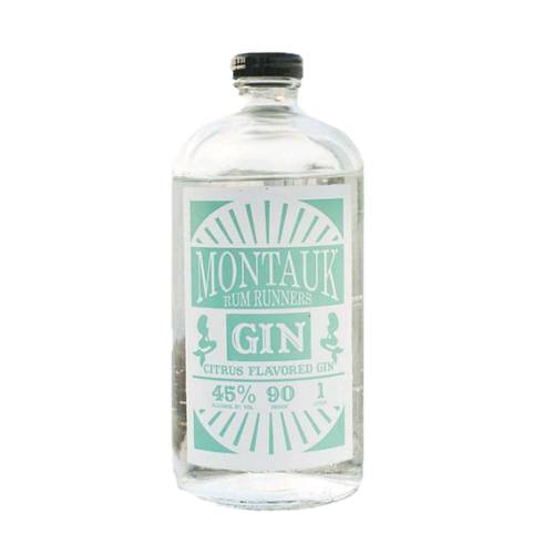 Gin Montauk - Montauk Gin clean clear and white.