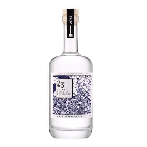 Gin Navy Strength 23rd Street - 23rd Street Distillery navy strength gin with traditional botanicals are enlivened by local Riverland lime and mandarin and distilled to robust strength without sacrificing flavour.