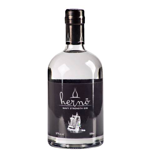 Herno navy strength gin is made from juniper coriander citrus and overall richer in flavour.