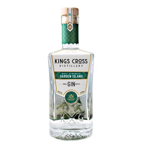 Gin Navy Strength Kings Cross - Kings Cross Distillery garden island navy strength boasts classic notes of juniper coriander and cardamom overlaid with heavy perfumes of wild nettles cut grass gunpowder green tea quince and pepper spice.