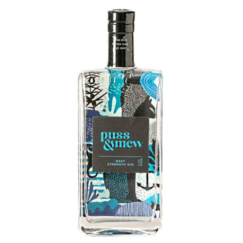 Puss And Mew navy strength gin with enhanced flavour experience where each botanical dances on the palate and a punchy hit of fragrant aromas from the citrus and the subtle sweetness of vanilla.