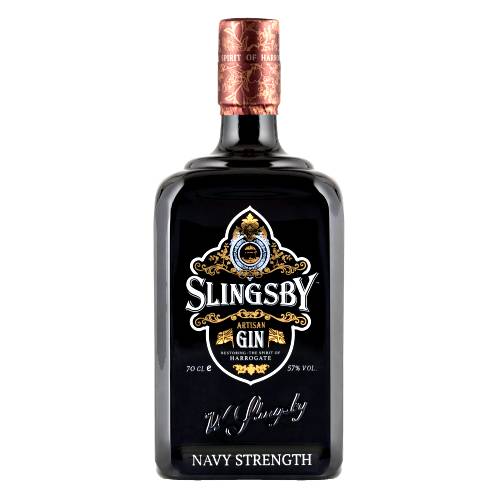 Gin Navy Strength Slingsby - Slingsby navy strength gin sweet cicely nettle rhubarb milk thistle rosehip and green and jasmine tea.