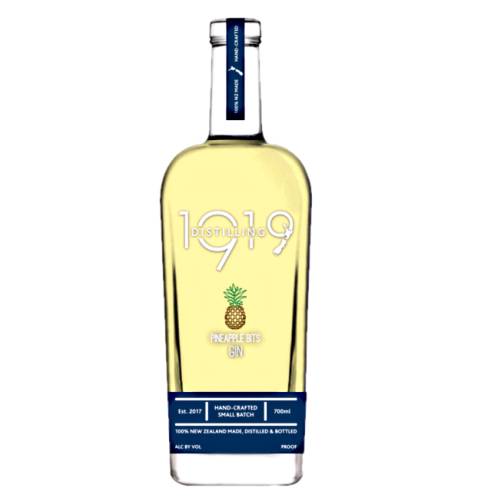 1919 Distilling pineapple flavoured gin is a light yellow color and light pineapple flavour.
