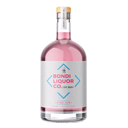 Bondi Liquor pink gin is a classic dry gin steeped with locally grown fresh rhubarb for two weeks post distillation to create a tart mildly saltly rhubarb punch.