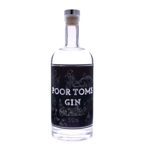 Poor Toms Gin not suitable for pedants or children this concoction is for audacious gin drinkers who prefer their spirit strong and full of juniper. At 52 percent Poor Toms Fool Strength is a rich classic full bodied gin with a whiff of grapefruit and an all night long liquorice juniper finish.